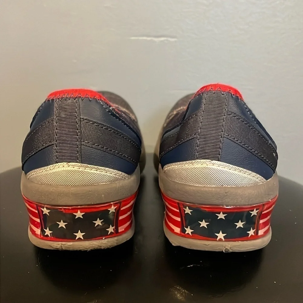 Natural Sport Comfort Shoes Casual Ladies Slip On Flexible Pull On Blue Size 7.5